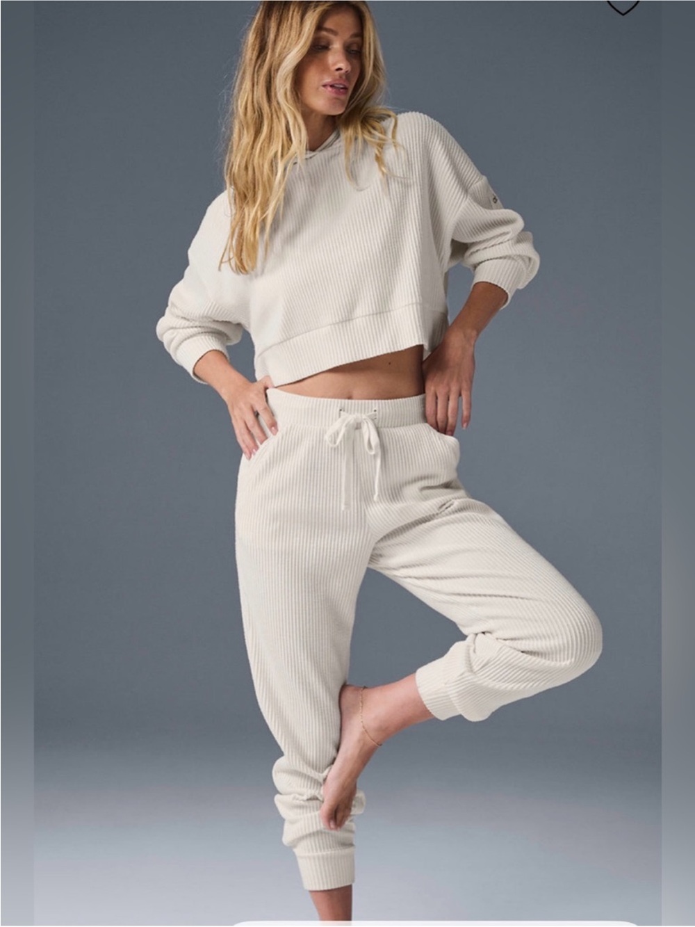 ALO ribbed sweat set
